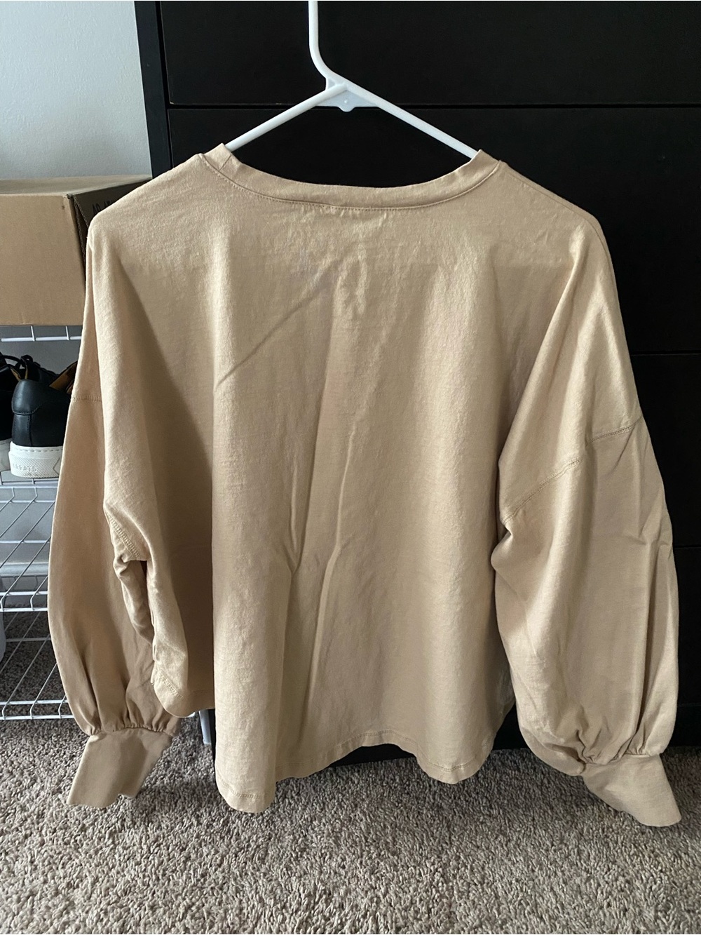 easel Cream Sweatshirt with Brown Studded Star NWOT - Picture 2 of 4